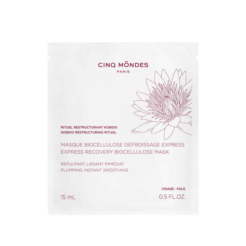 Instant plumping and smoothing biocellulose sheet mask with Hyaluronic Acid, Glycine, Niacinamide and Aloe Vera