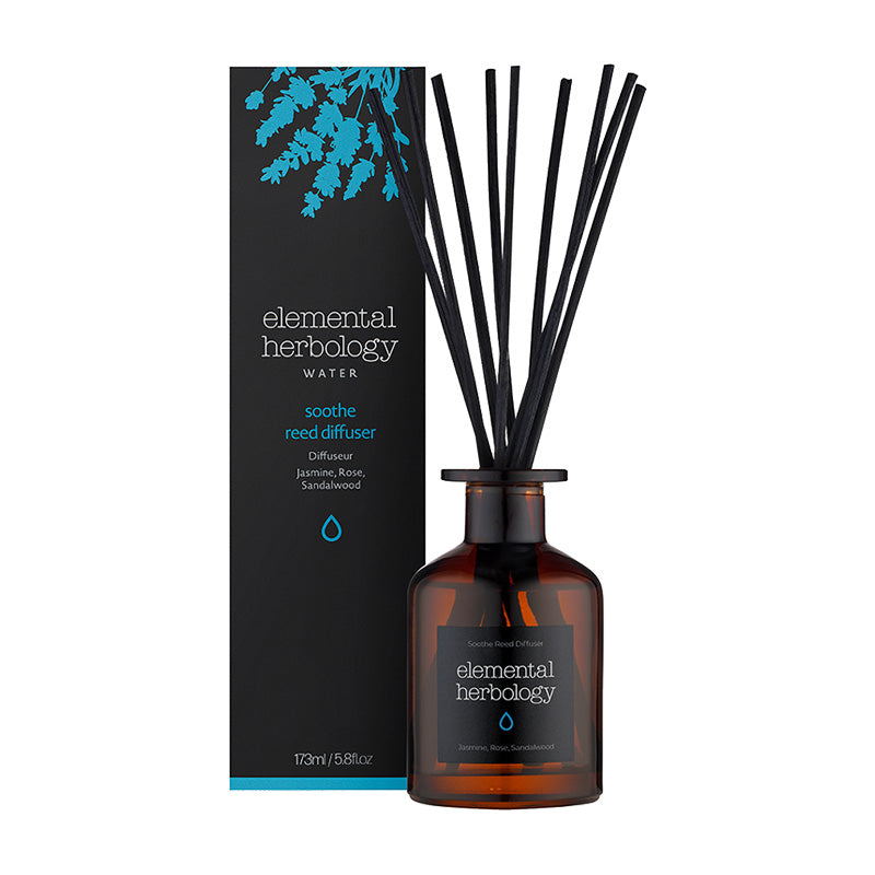 Room fragrance reed diffuser with soothing aromas of sweet jasmine, fresh rose and warming sandalwood